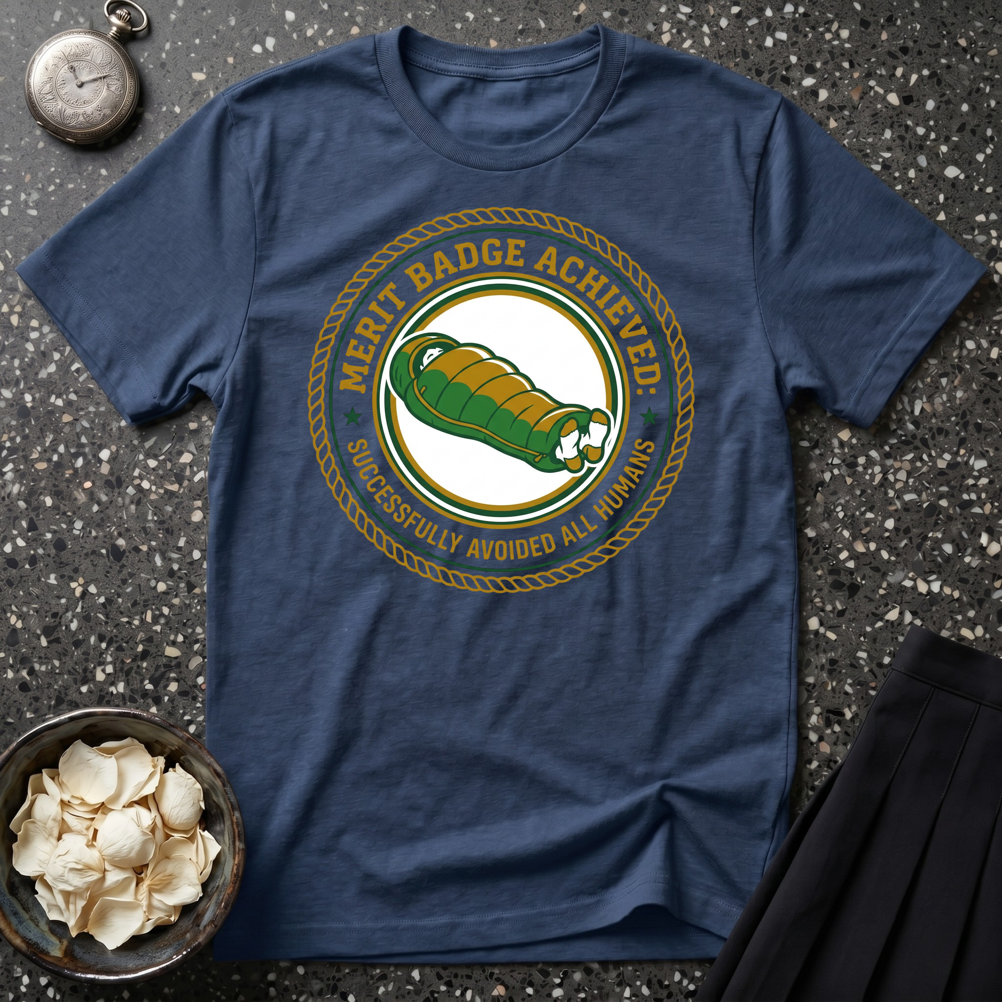 Avoid all Humans Merit Badge T-Shirt