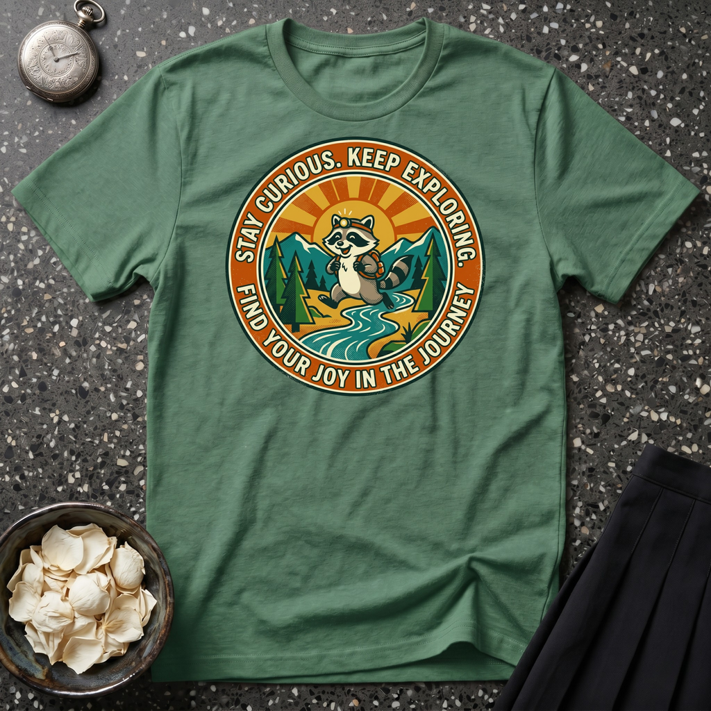 Stay Curious Racoon T-Shirt