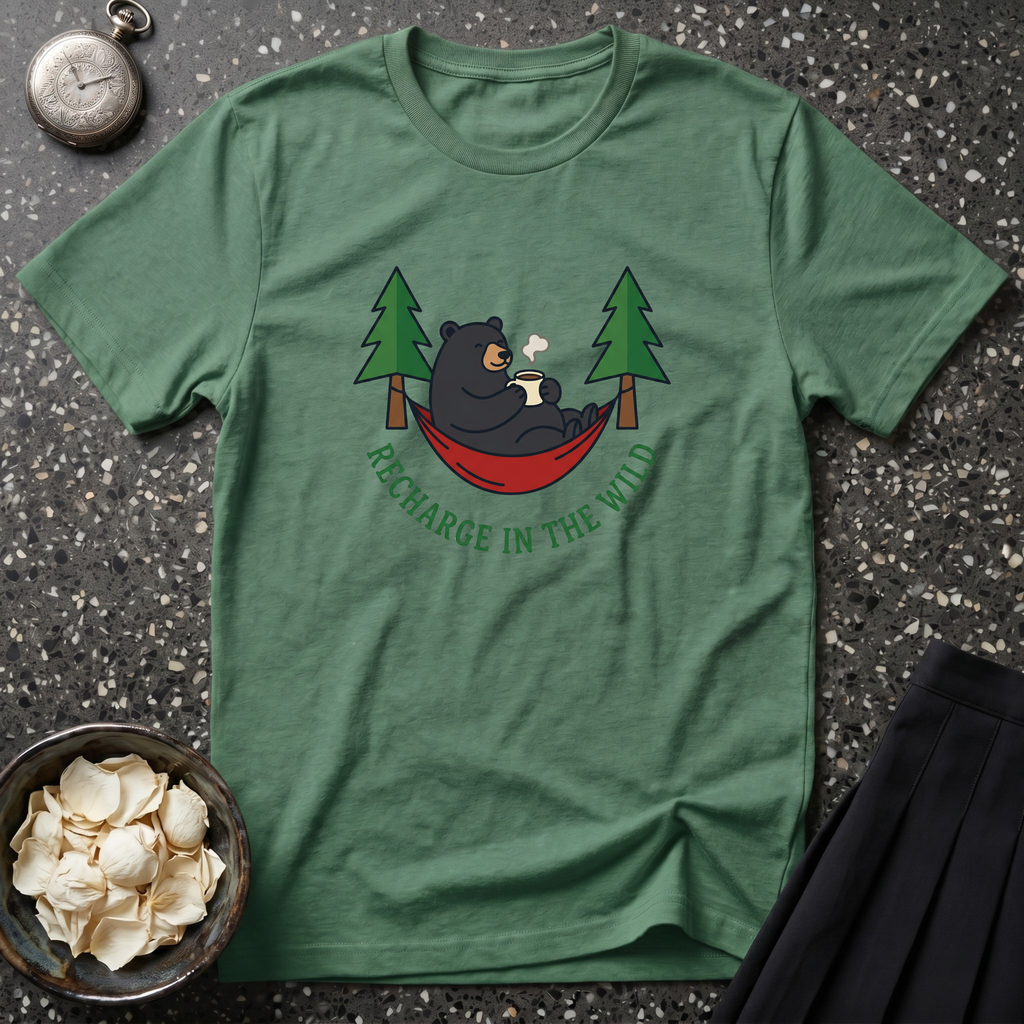 Recharge in the Woods Bear T-Shirt