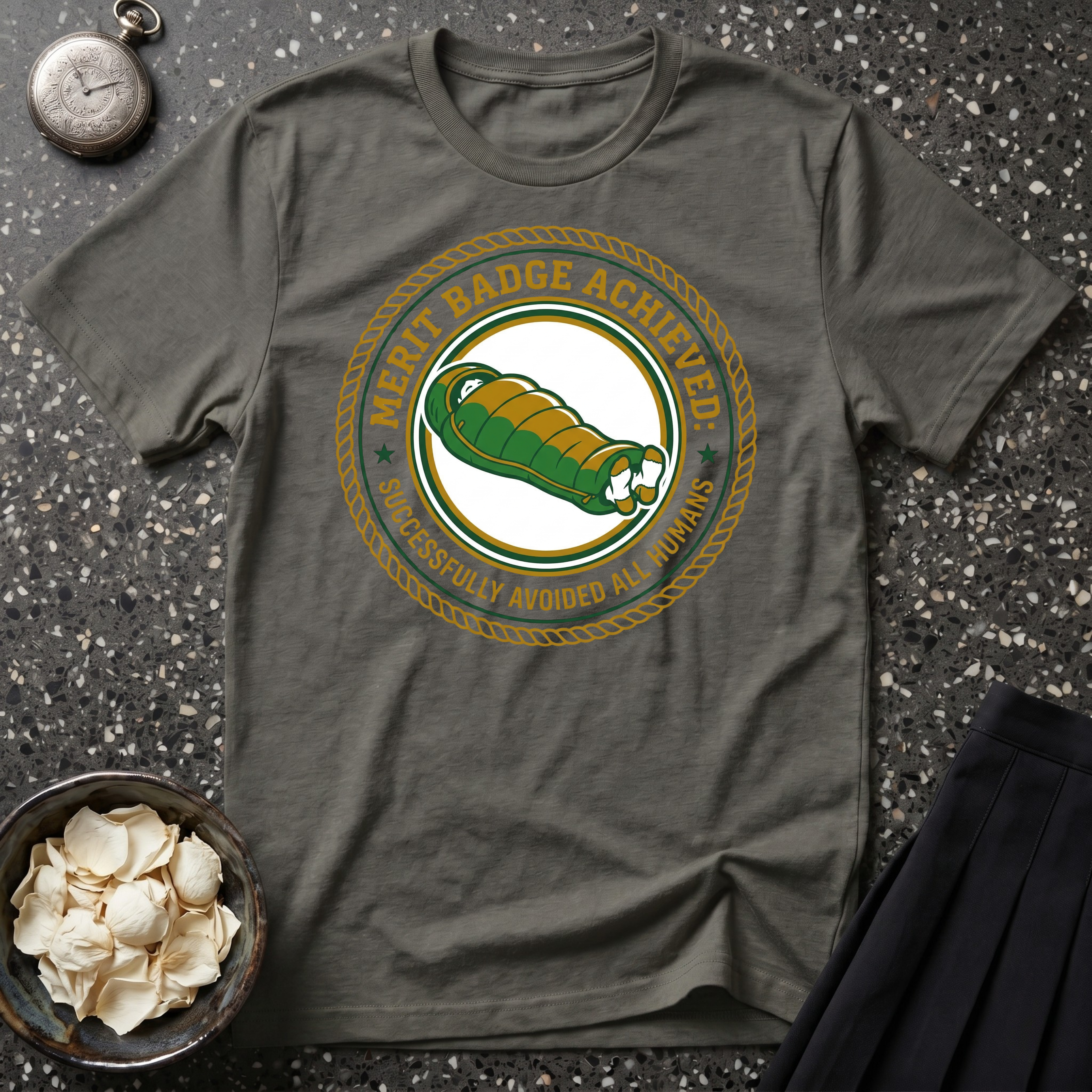 Avoid all Humans Merit Badge T-Shirt