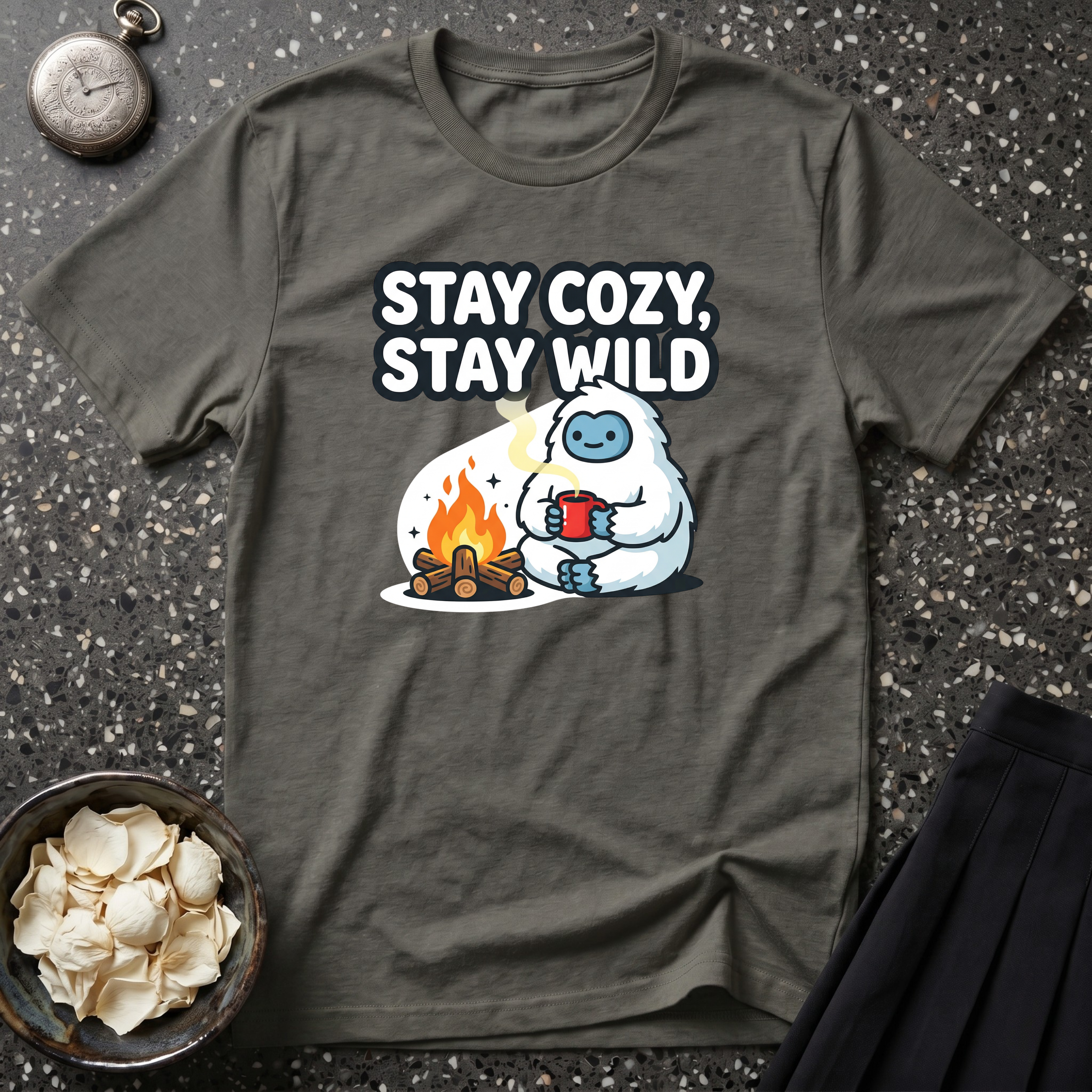 Stay Cozy, Stay Wild Yeti T-Shirt